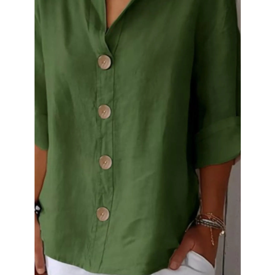 Casual Loose Button-Down Shirt Apparel and Accessories