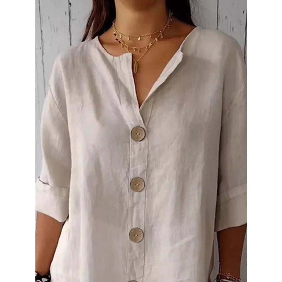 Casual Loose Button-Down Shirt Apparel and Accessories