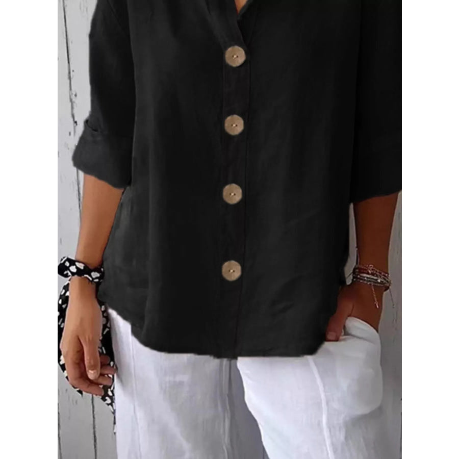 Casual Loose Button-Down Shirt Apparel and Accessories
