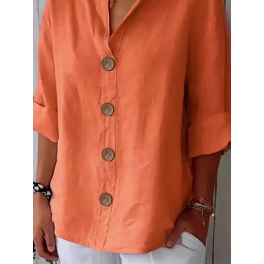Casual Loose Button-Down Shirt Apparel and Accessories
