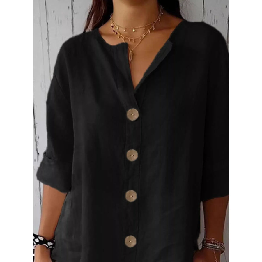 Casual Loose Button-Down Shirt Apparel and Accessories