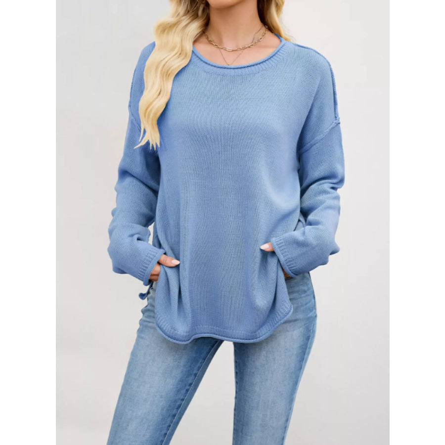 Casual Loose-Fit Crew Neck Sweater Apparel and Accessories