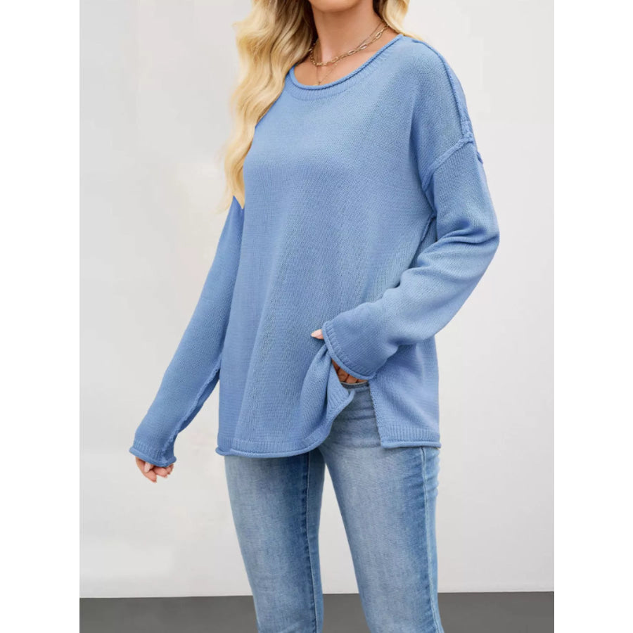 Casual Loose-Fit Crew Neck Sweater Apparel and Accessories