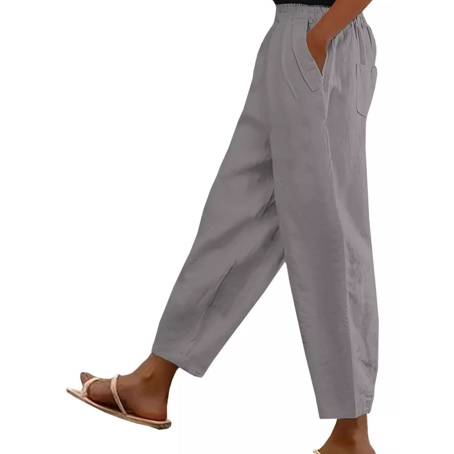 Casual Loose Fit Pants Gray / S Apparel and Accessories