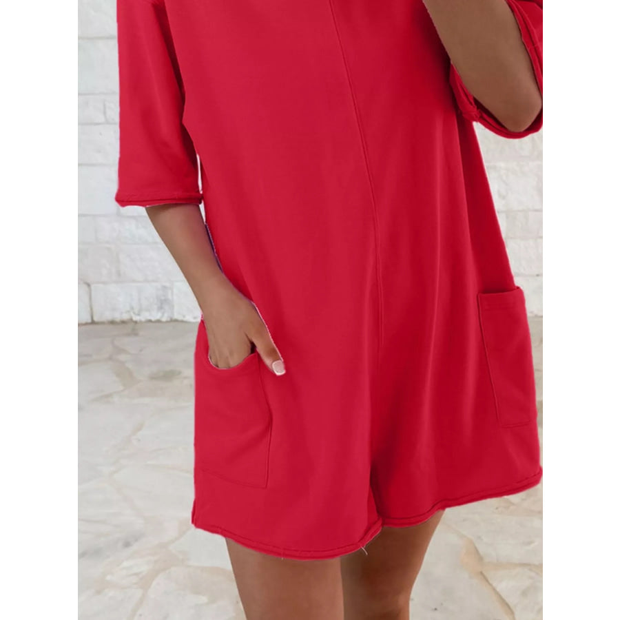 Casual Loose Half Sleeve Romper Apparel and Accessories
