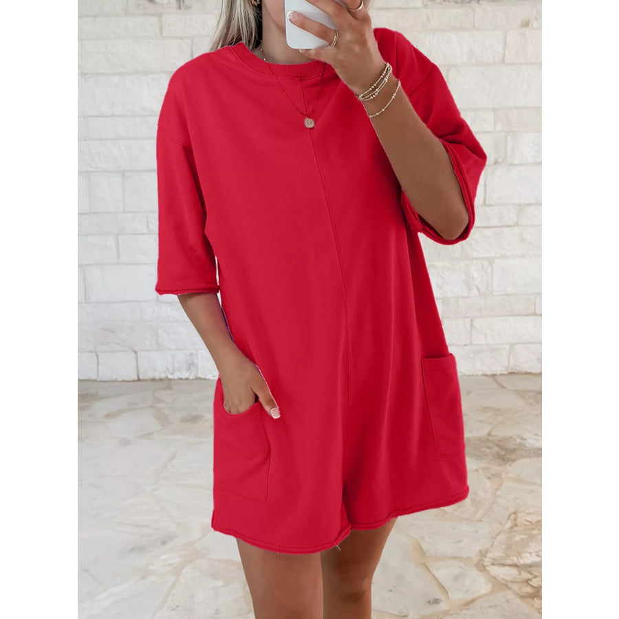 Casual Loose Half Sleeve Romper Apparel and Accessories