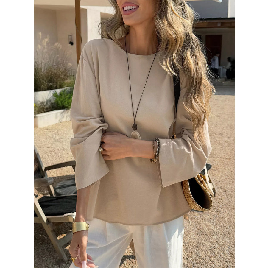 Casual Loose Long Sleeve Blouse Apparel and Accessories