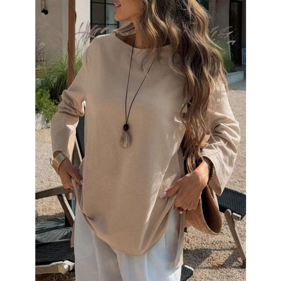 Casual Loose Long Sleeve Blouse Apparel and Accessories