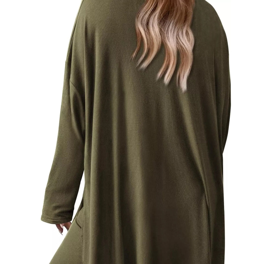 Casual Loose Long Sleeve Top and Wide Leg Pants Set Apparel and Accessories
