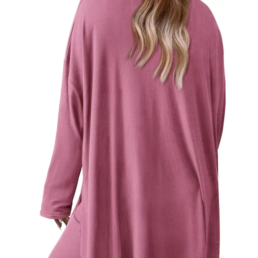 Casual Loose Long Sleeve Top and Wide Leg Pants Set Apparel and Accessories