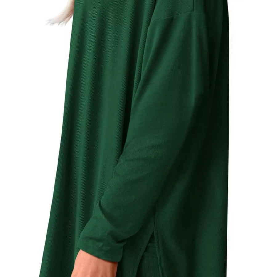 Casual Loose Long Sleeve Top and Wide Leg Pants Set Apparel and Accessories