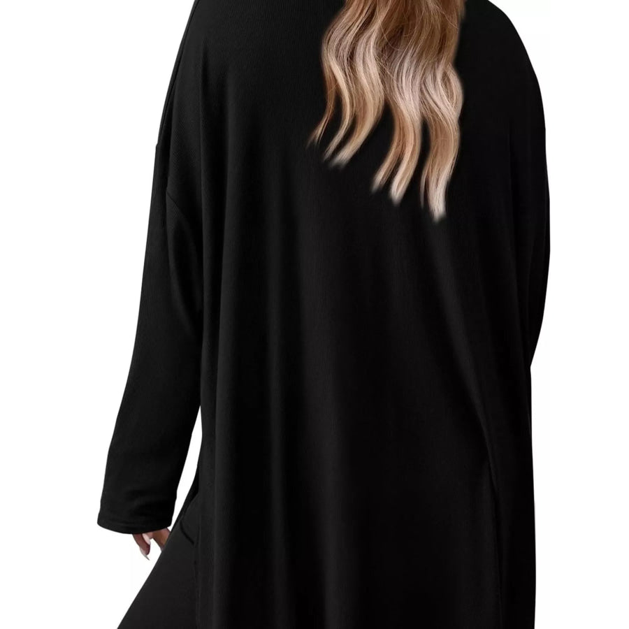 Casual Loose Long Sleeve Top and Wide Leg Pants Set Apparel and Accessories