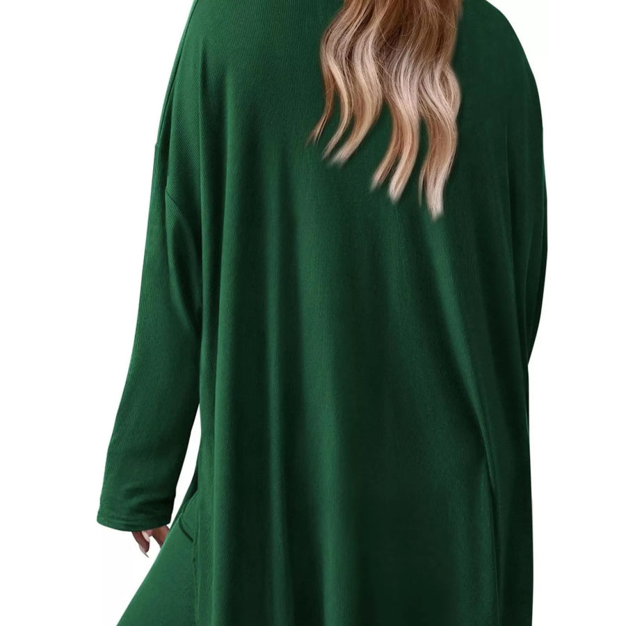 Casual Loose Long Sleeve Top and Wide Leg Pants Set Apparel and Accessories