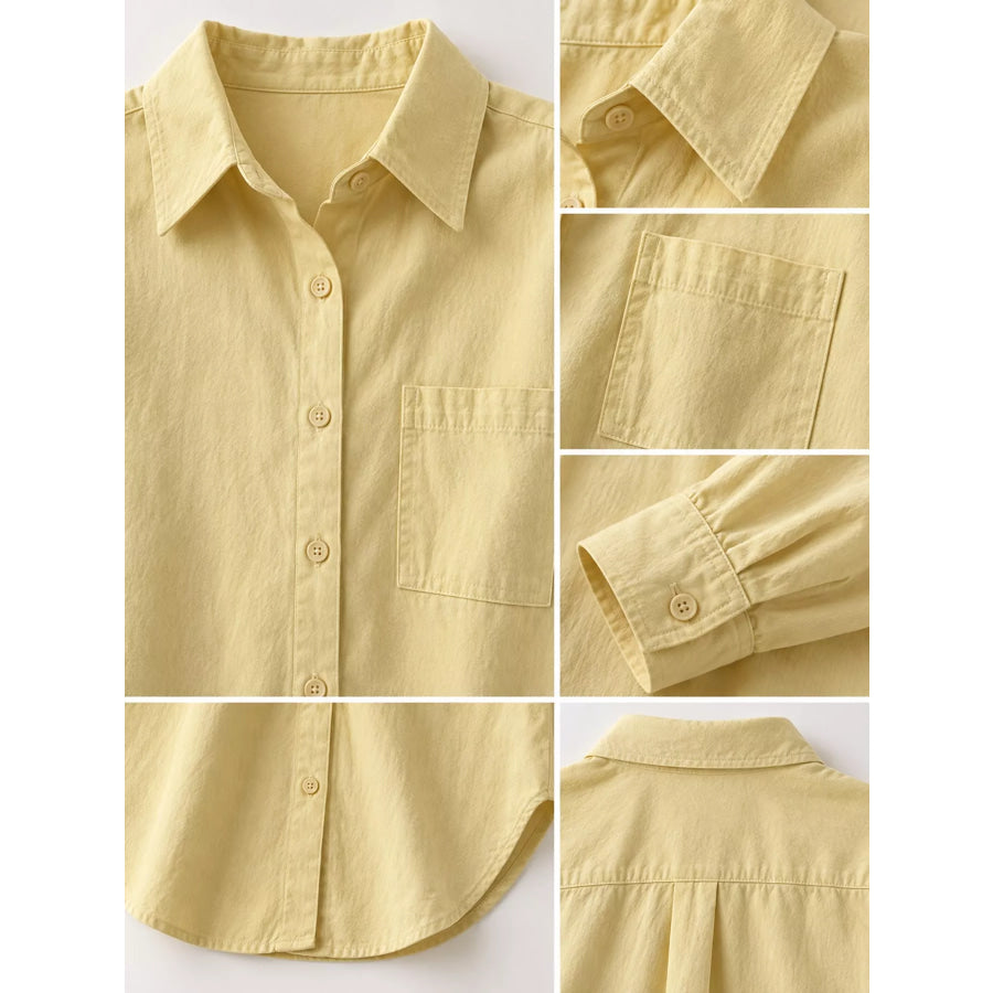 Casual Oversized Button-Down Long Sleeve Shirt Apparel and Accessories