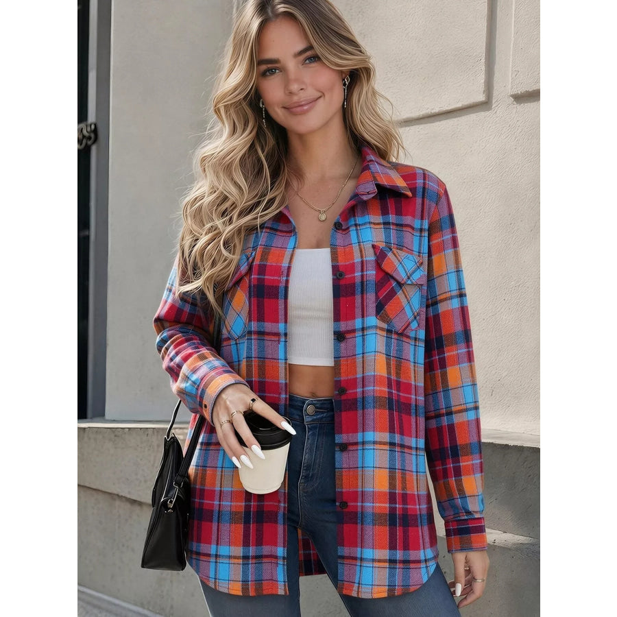 Casual Plaid Button-Down Shirt Apparel and Accessories