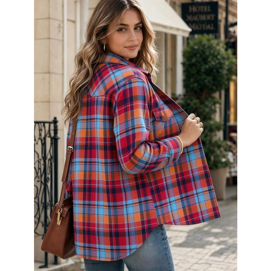 Casual Plaid Button-Down Shirt Apparel and Accessories