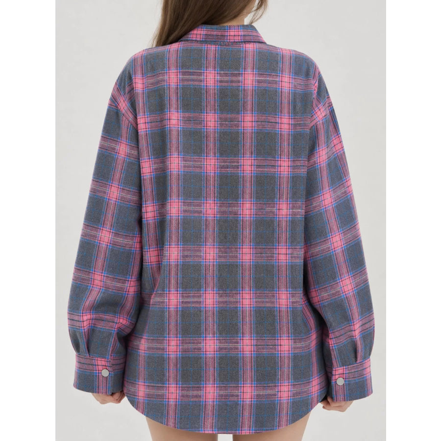 Casual Plaid Button-Down Shirt with Front-Tie Detail Apparel and Accessories