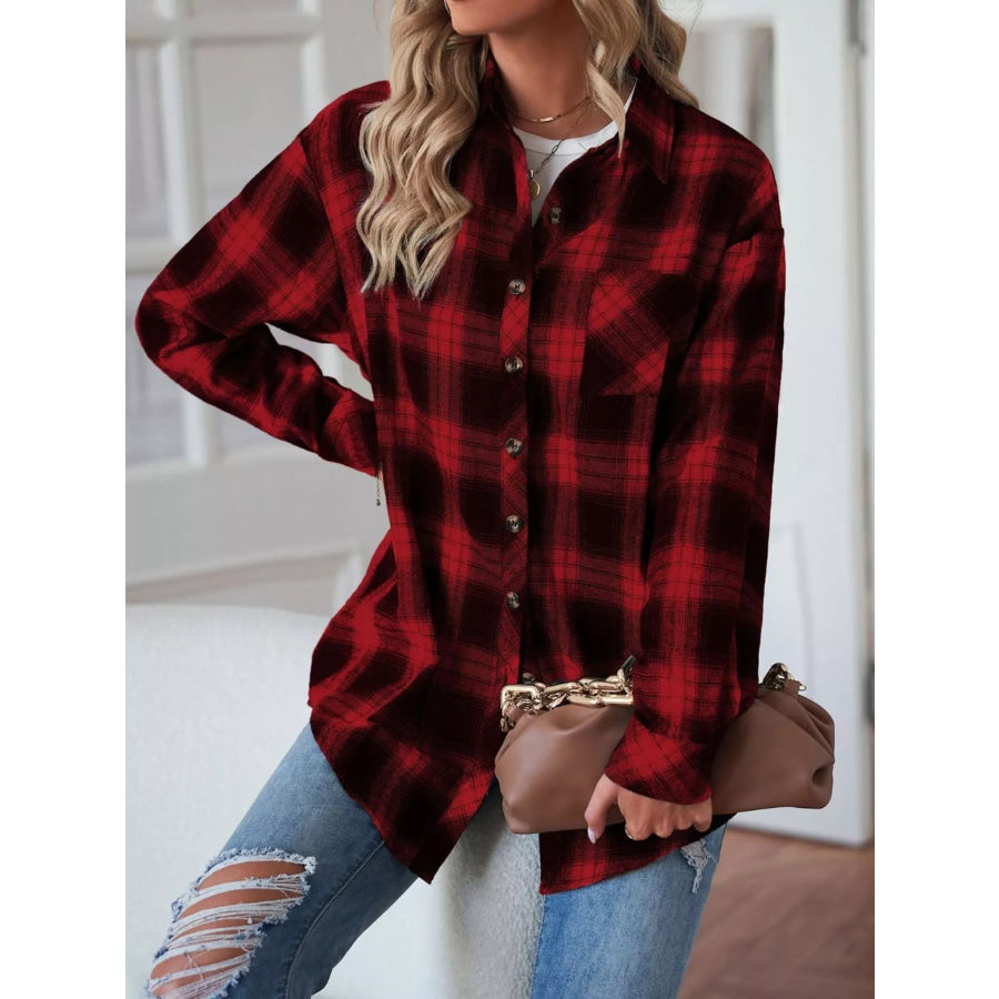 Casual Plaid Button Up Shirt Apparel and Accessories