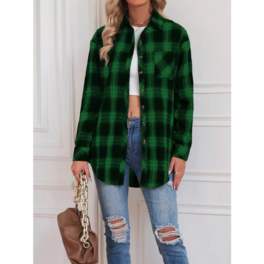 Casual Plaid Button Up Shirt Apparel and Accessories