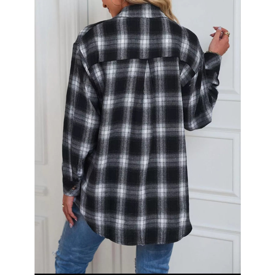 Casual Plaid Button Up Shirt Apparel and Accessories