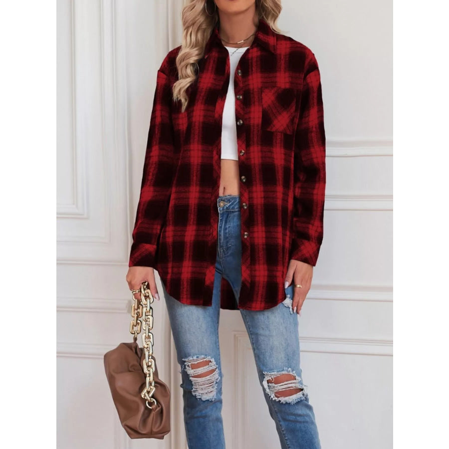 Casual Plaid Button Up Shirt Apparel and Accessories