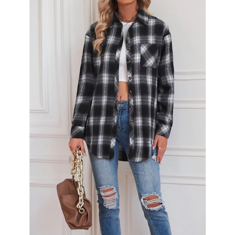 Casual Plaid Button Up Shirt Apparel and Accessories