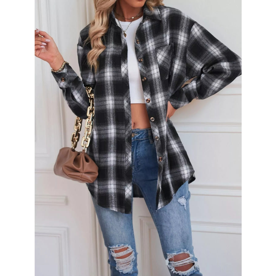 Casual Plaid Button Up Shirt Apparel and Accessories