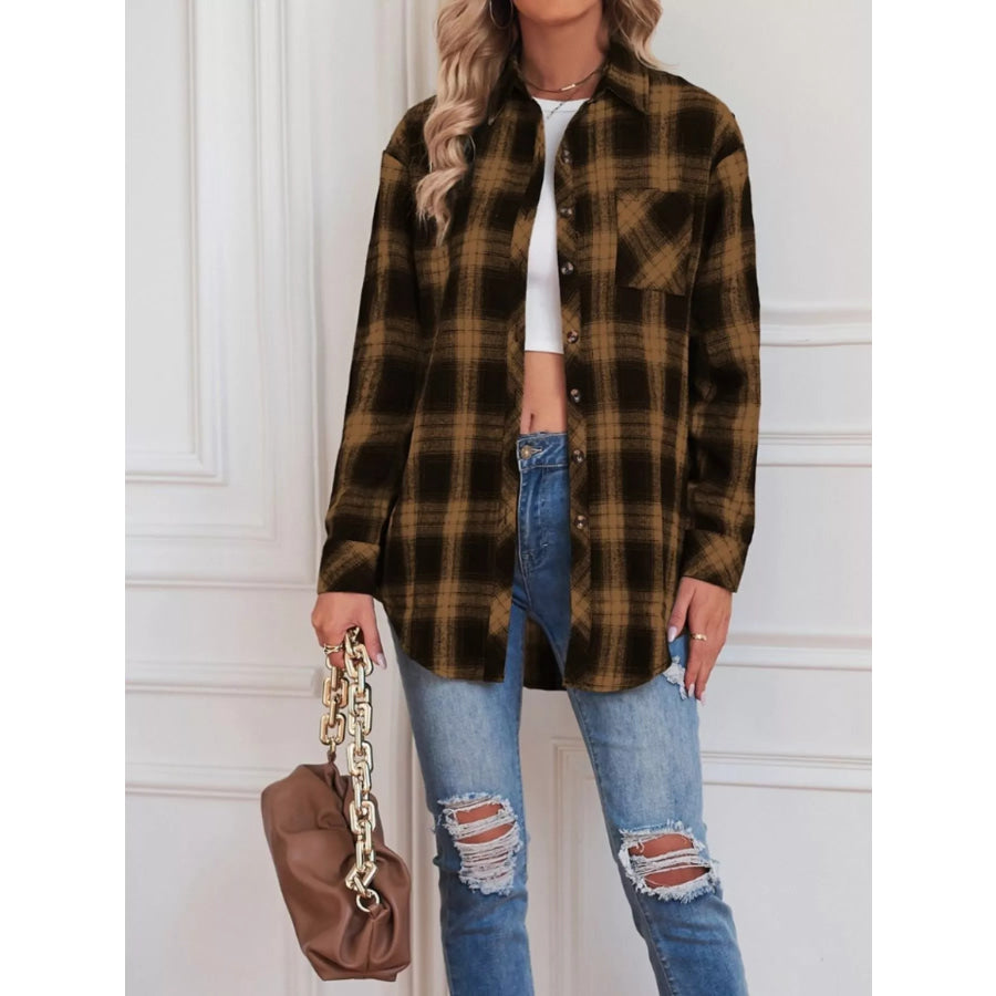 Casual Plaid Button Up Shirt Apparel and Accessories