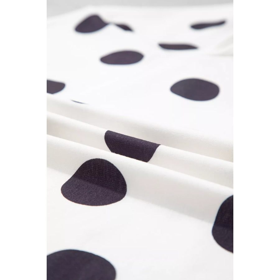 Casual Polka Dot Round Neck Sweatshirt Apparel and Accessories