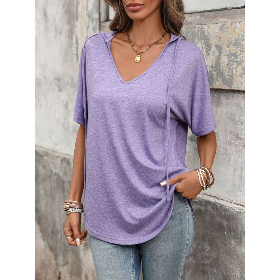 Casual Short Sleeve Hooded T-Shirt Apparel and Accessories