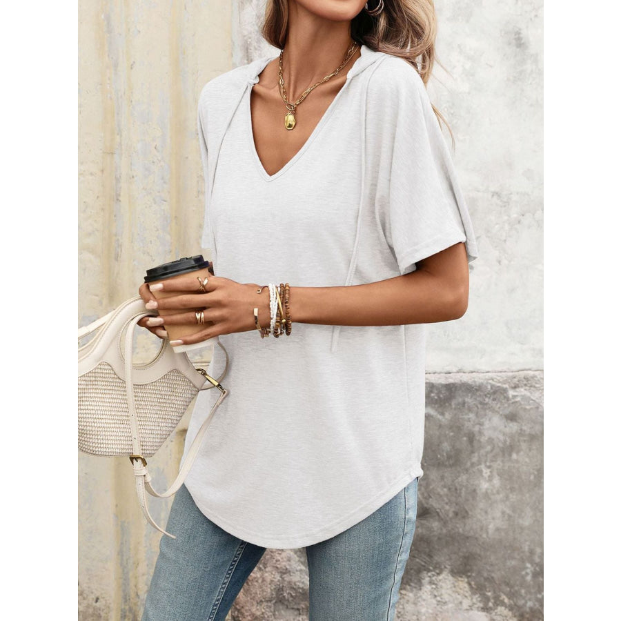 Casual Short Sleeve Hooded T-Shirt Apparel and Accessories