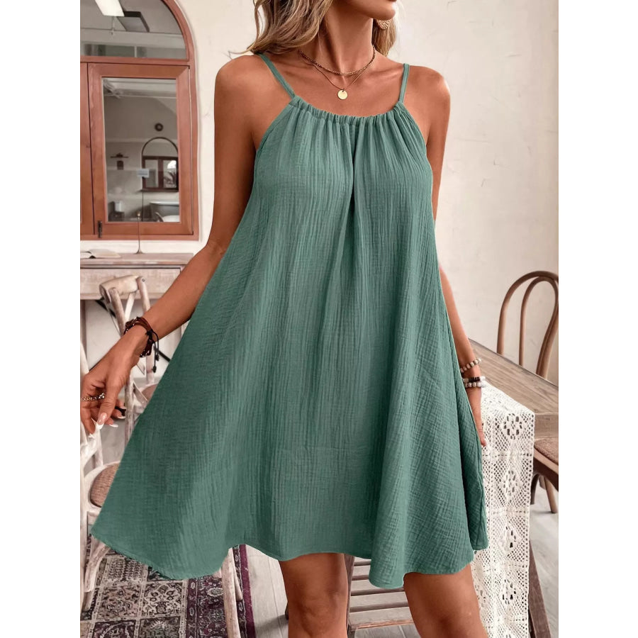Casual Spaghetti Strap Gauze Dress Apparel and Accessories