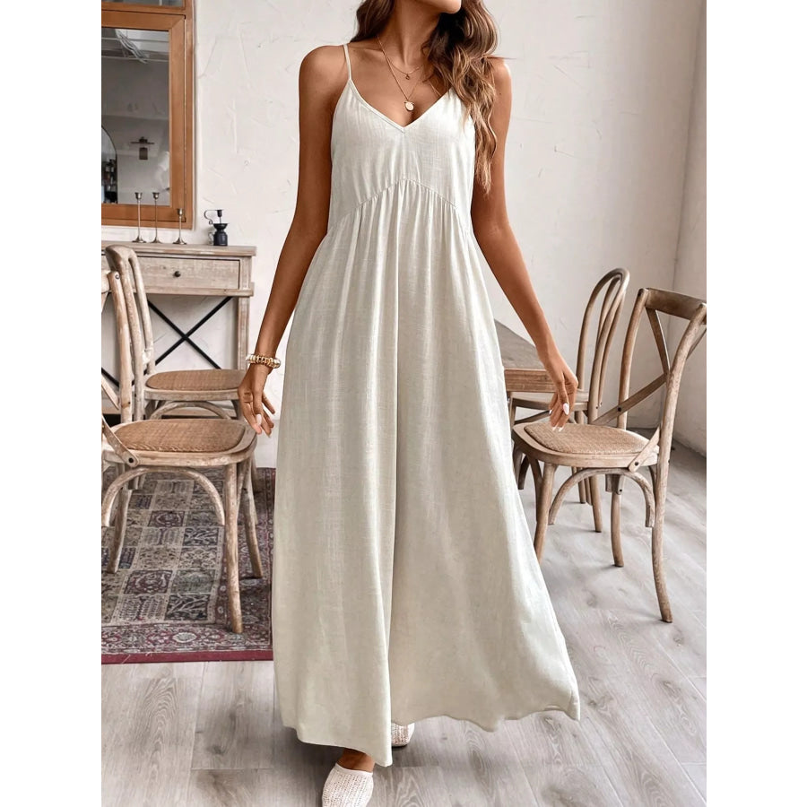 Casual Spaghetti Strap Maxi Dress Apparel and Accessories