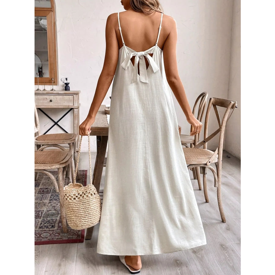 Casual Spaghetti Strap Maxi Dress Apparel and Accessories