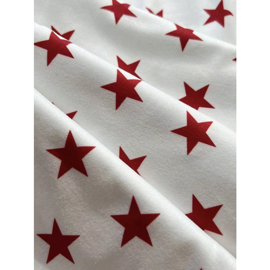 Casual Star-Print Drawstring Pants Apparel and Accessories