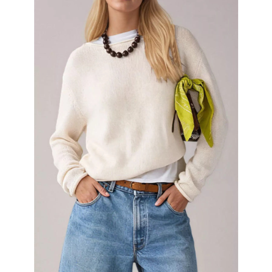 Casual Striped Boat Neck Sweater Apparel and Accessories