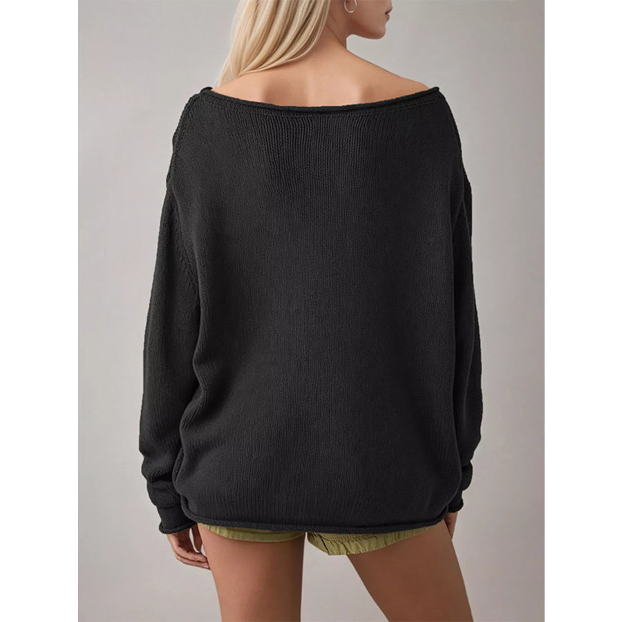 Casual Striped Boat Neck Sweater Apparel and Accessories