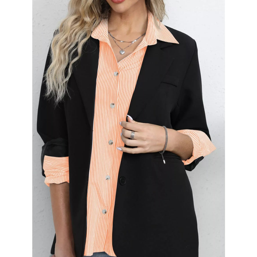 Casual Striped Button-Down Shirt Apparel and Accessories