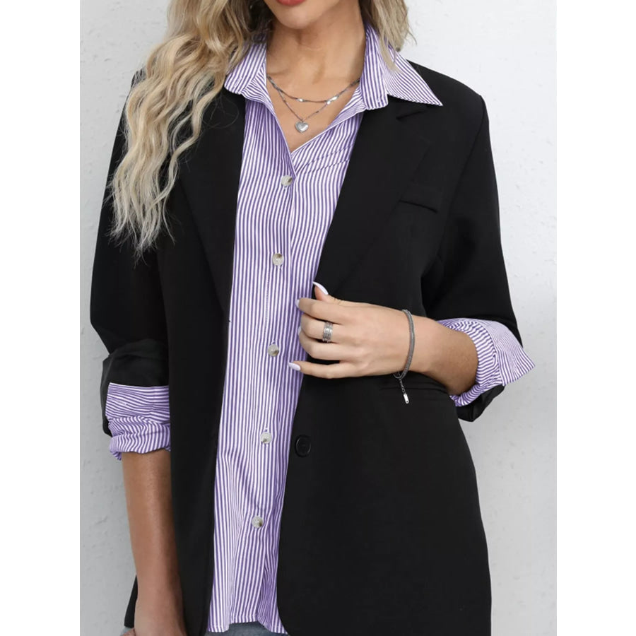 Casual Striped Button-Down Shirt Apparel and Accessories