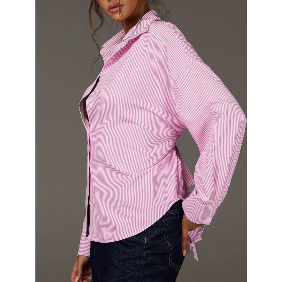 Casual Striped Button-Down Shirt Apparel and Accessories