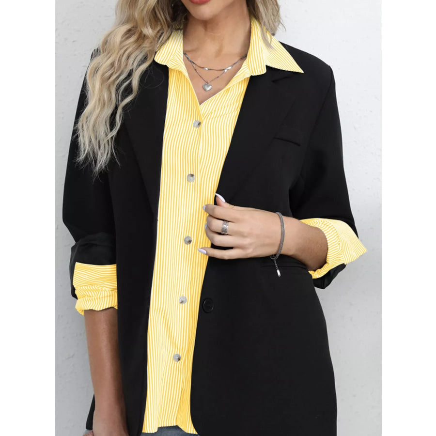 Casual Striped Button-Down Shirt Apparel and Accessories