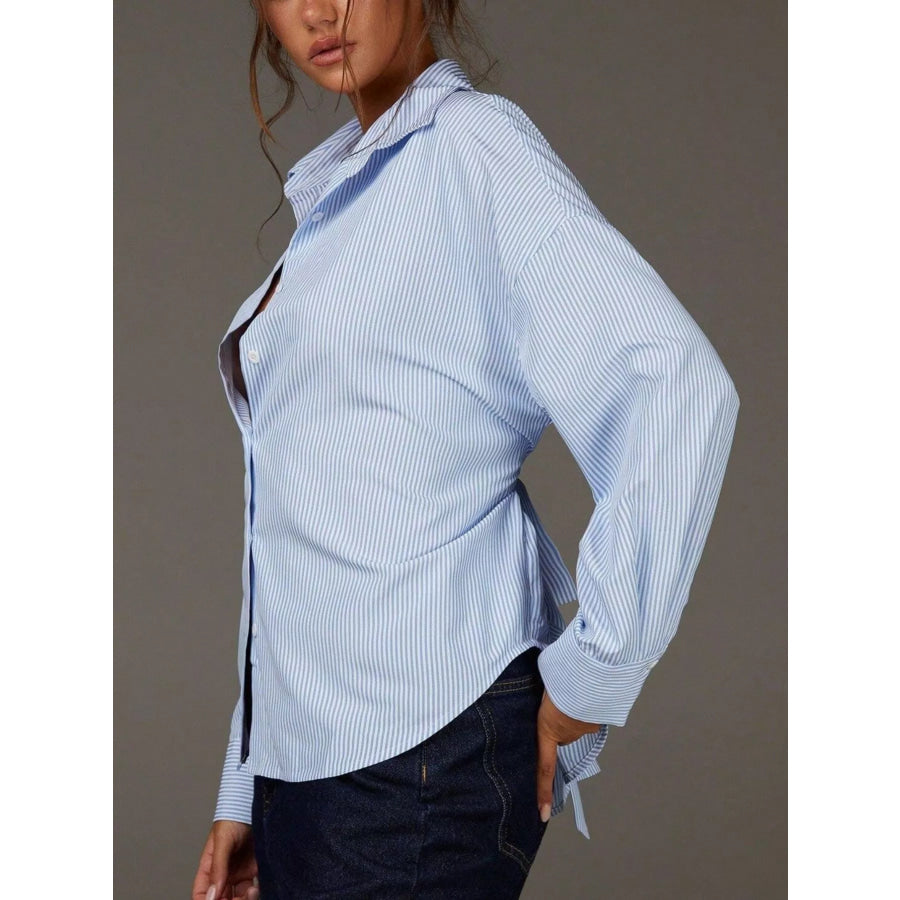 Casual Striped Button-Down Shirt Apparel and Accessories