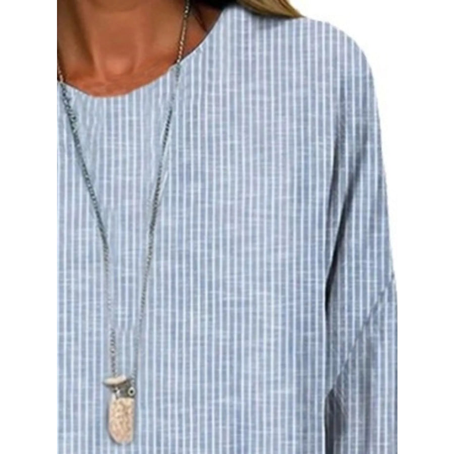 Casual Striped Long Sleeve Blouse Apparel and Accessories