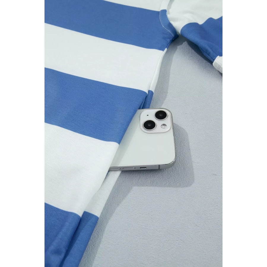 Casual Striped T-Shirt Dress Apparel and Accessories