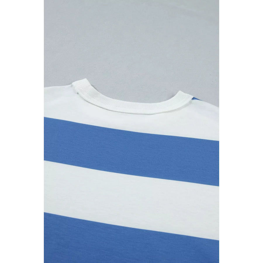 Casual Striped T-Shirt Dress Apparel and Accessories