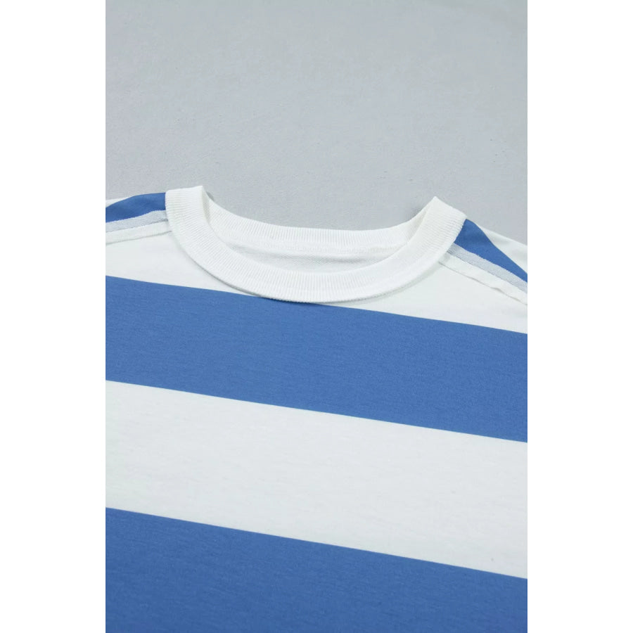 Casual Striped T-Shirt Dress Apparel and Accessories