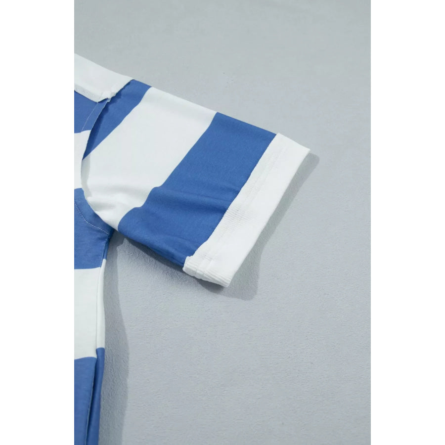 Casual Striped T-Shirt Dress Apparel and Accessories