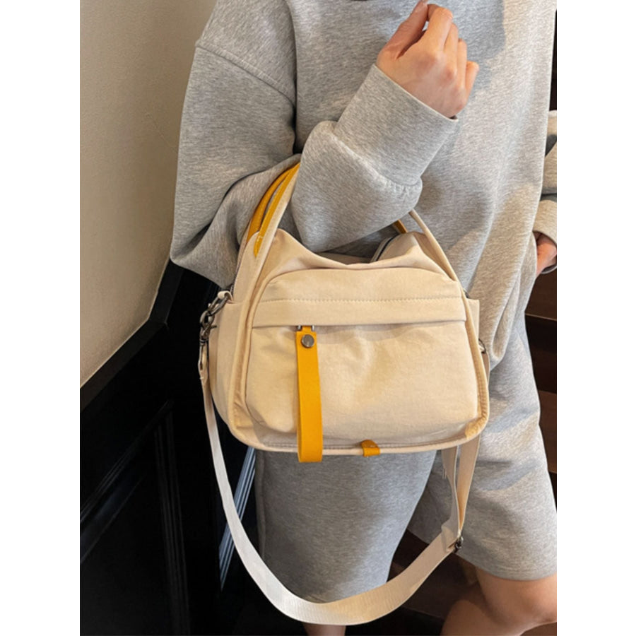 Casual Style Lightweight Crossbody Bag Khaki / One Size Apparel and Accessories