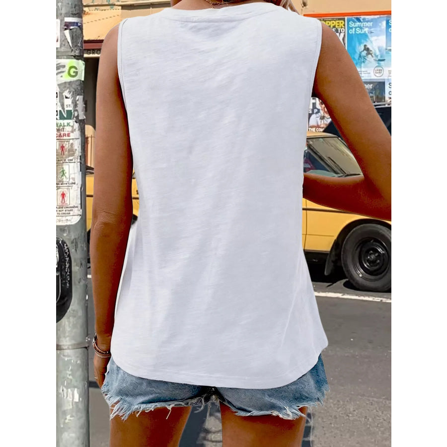 Casual V-Neck Pocket Tank Apparel and Accessories