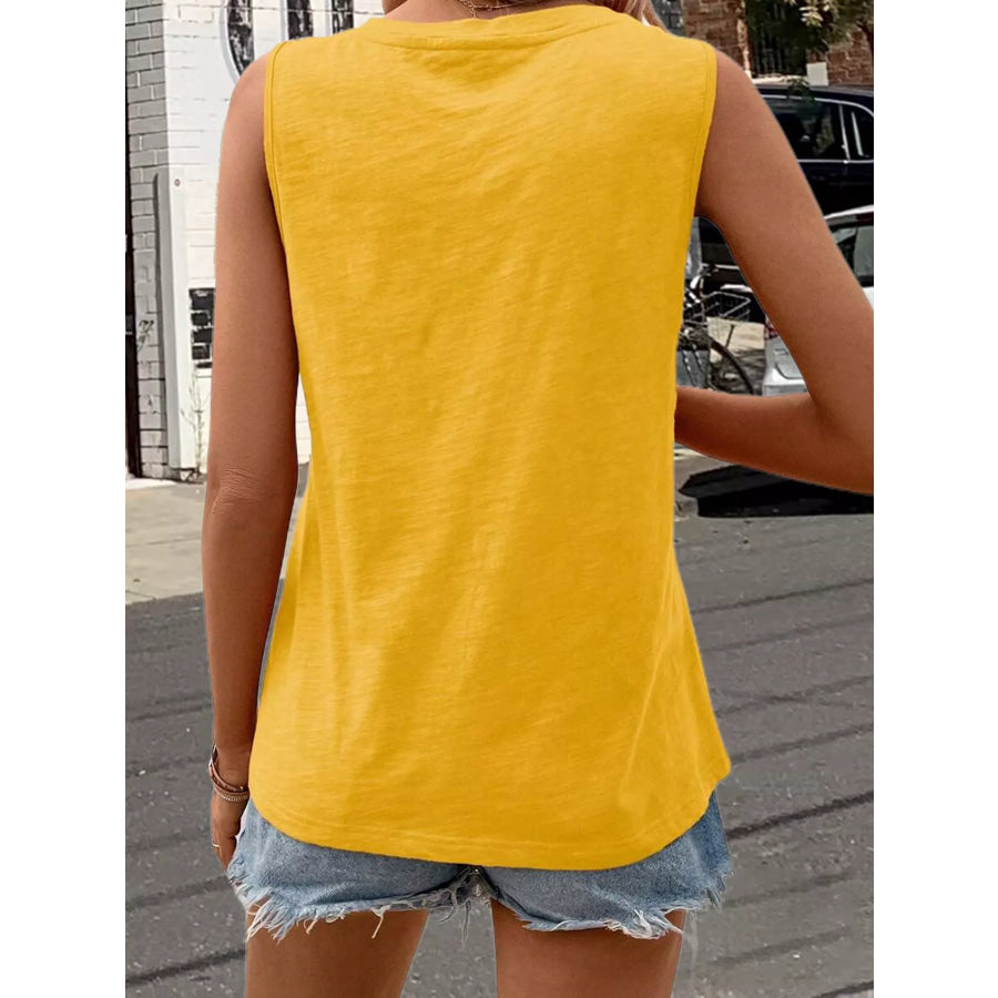 Casual V-Neck Pocket Tank Apparel and Accessories